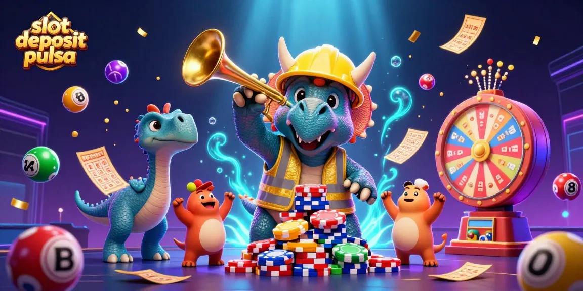 Slot deposit pulsa memberikan pengalaman bermain yang menyenangkan dengan simbol keberuntungan dan suasana casino yang meriah.