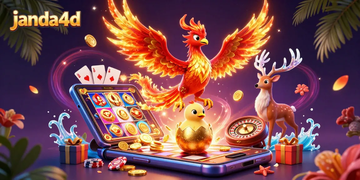 Permainan slot di janda4d menunjukkan jackpot mengagumkan dengan phoenix api dan staghorn ajaib.