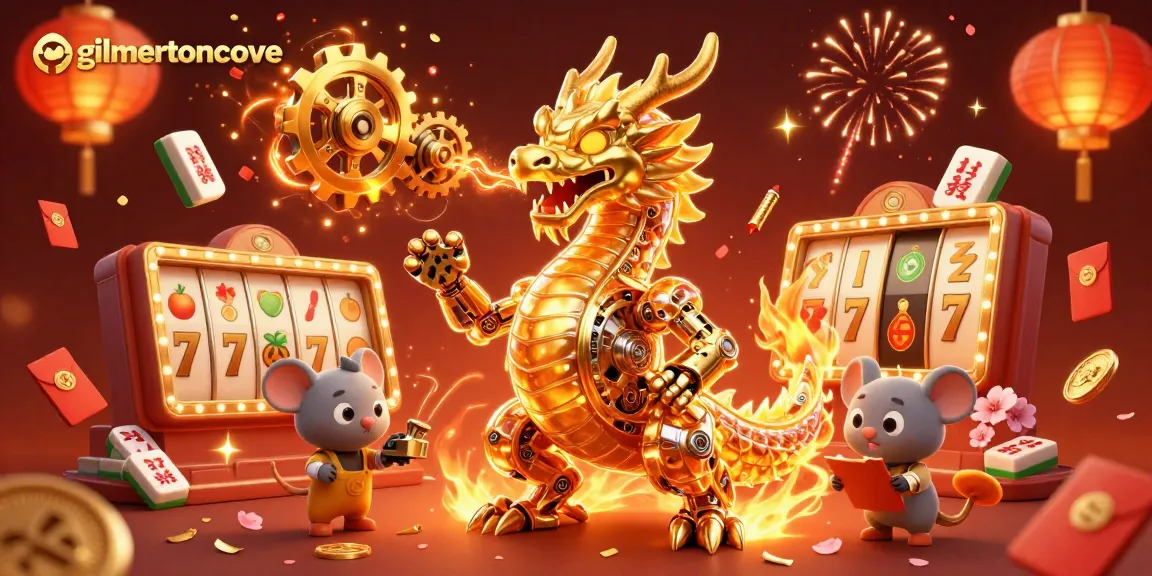 Experience the excitement at gilmertoncove with a vibrant 3D casino scene full of luck and winning symbols.