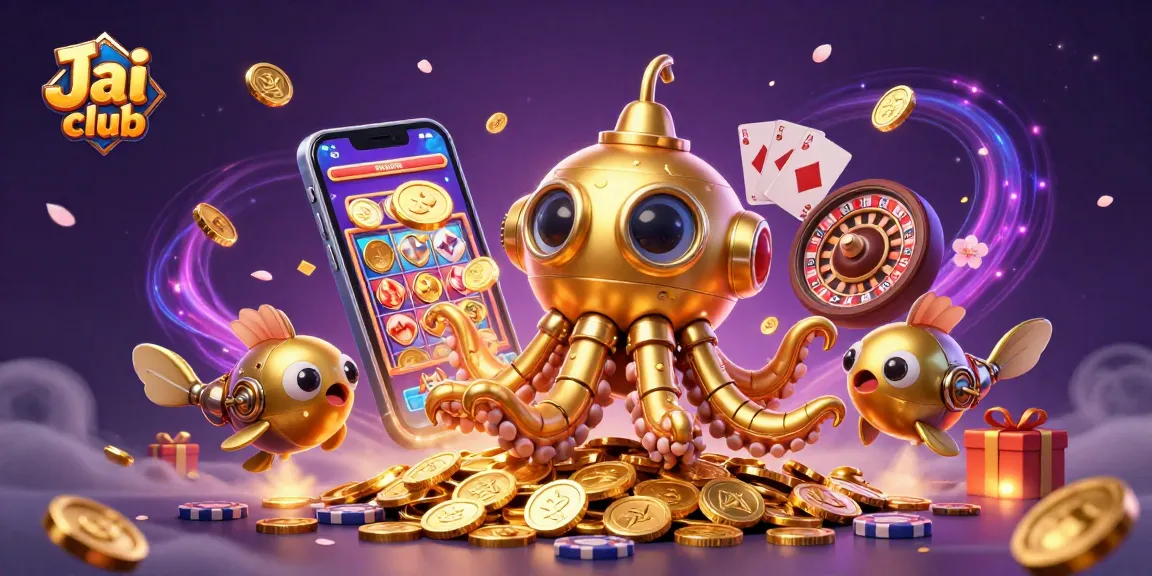 Engage with Jai Club's thrilling gaming action featuring golden kraken and slot games.