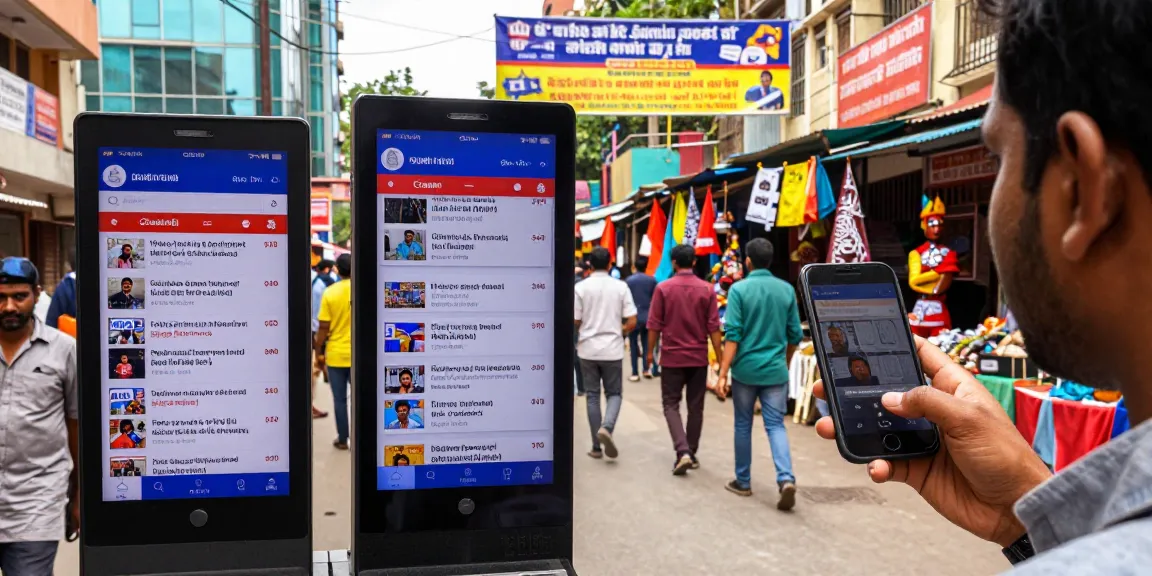 Live reporting scene from https://www.theindaily.com showcasing vibrant urban Indian news culture.