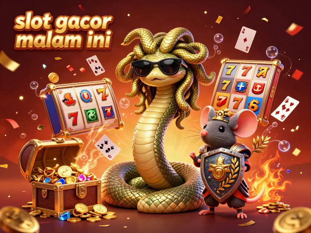Slot gacor malam ini: Medusa dan mouse bertempur di dunia kasino yang penuh semangat dan permainan.