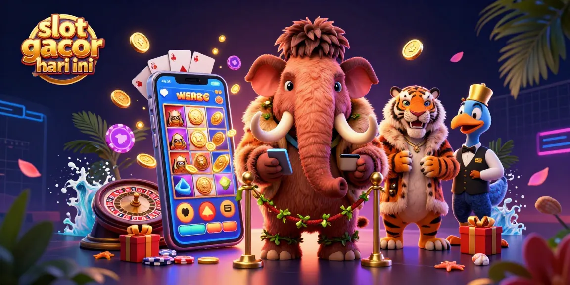 Engage in vibrant slot gacor hari ini excitement with colorful 3D casino characters and dynamic elements.