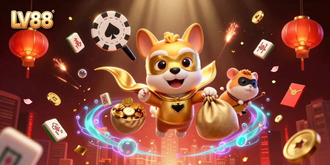 Experience thrilling gaming action with LV88's exciting casino adventures featuring vibrant animations and captivating elements.