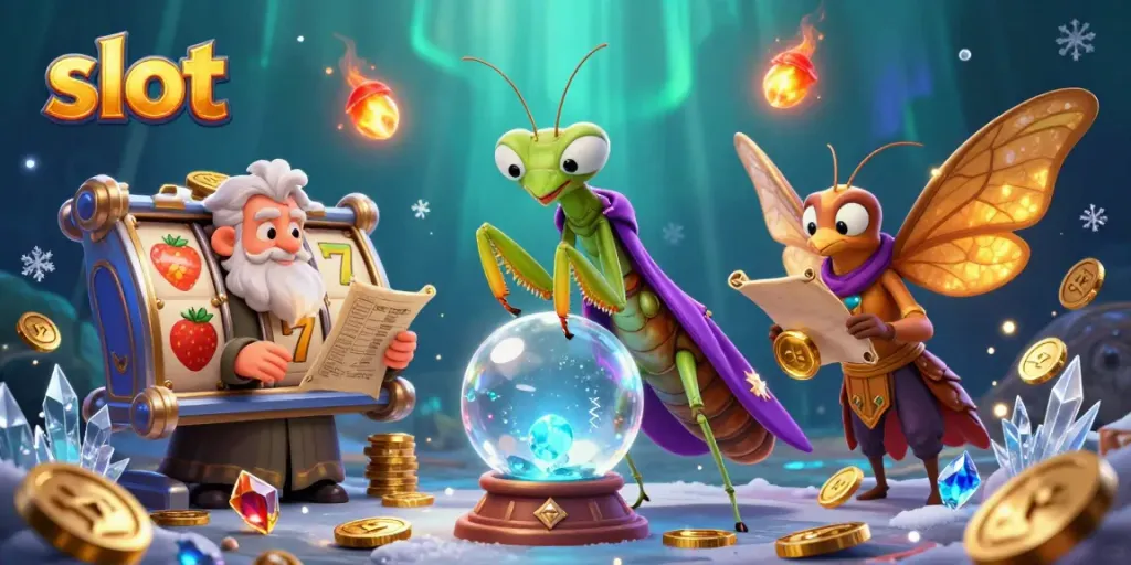 Memperlihatkan slot dengan berbagai simbol buah dan jackpot dalam adegan kasino yang dinamis.