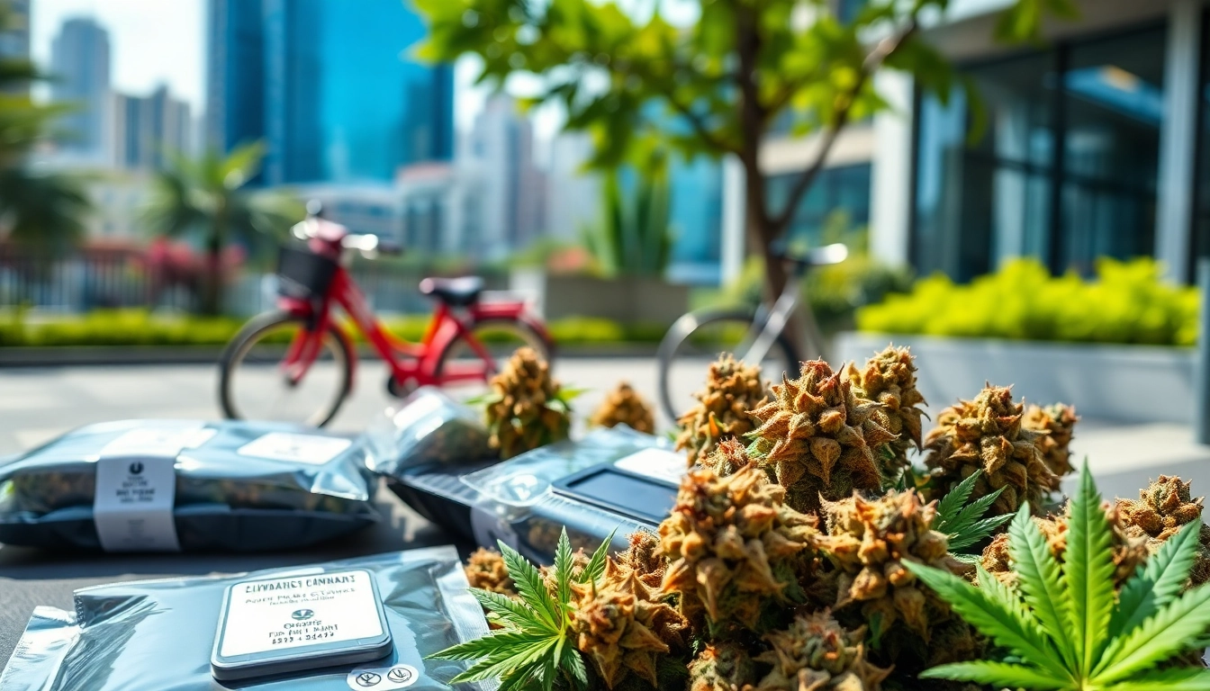 Order cannabis through bud delivery uk with fresh, labeled packages showcased appealingly.