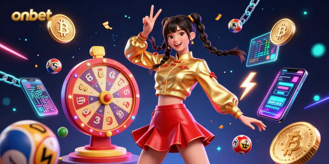 Experience onbet's thrilling casino games with vibrant visuals and engaging characters in this dynamic illustration.
