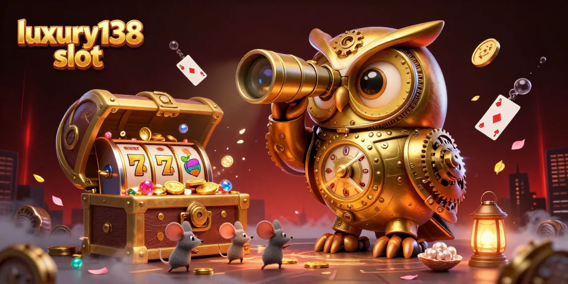 Experience the thrill of luxury138 slot with vibrant scenes of animated characters and rich casino elements.