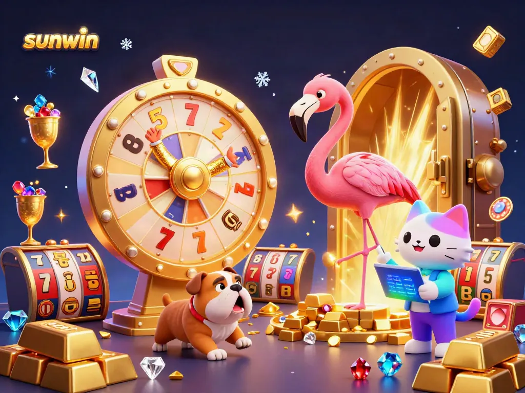 Engage in thrilling victories with sunwin as bulldog contestant celebrates prizes at a vibrant casino.