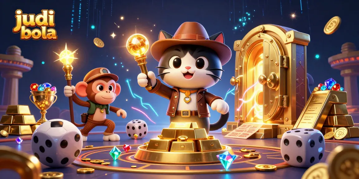 Engage in judi bola sports betting adventures with dynamic characters and treasure elements.