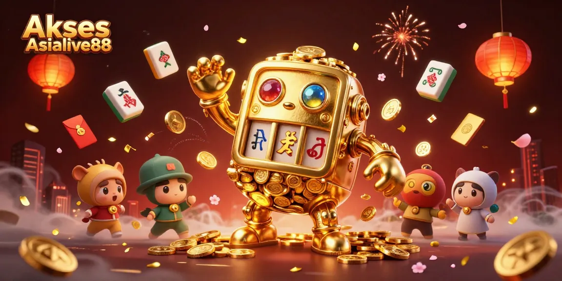 Engage with Akses Asialive88 in a vibrant digital casino environment featuring gold elements.