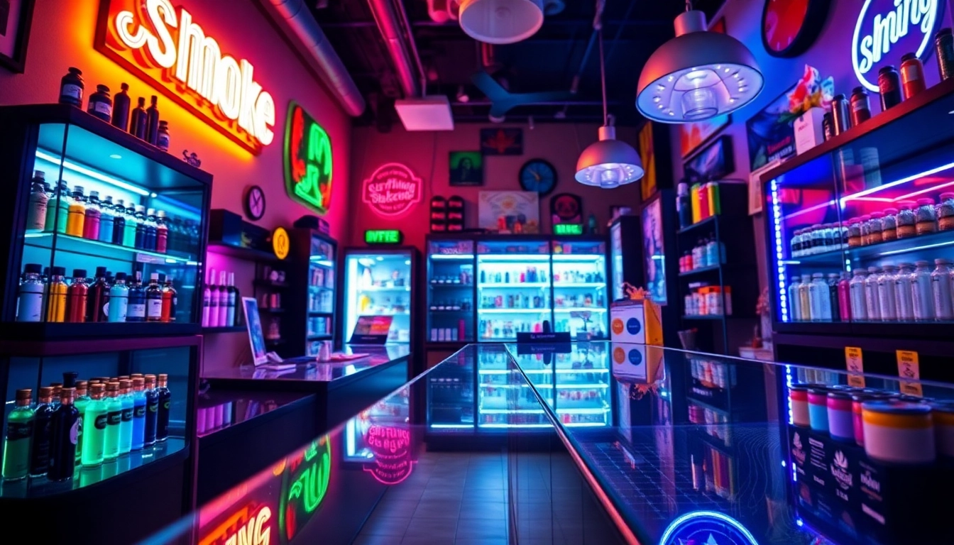 Explore the vibrant selection at a 24 Hour Smoke Shop near me Miami with colorful displays.