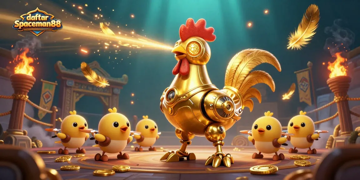 Join the adventure with daftar spaceman88, featuring thrilling golden rooster robot casino action!
