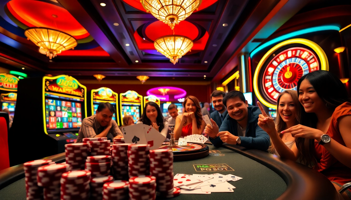 Play fun and engaging pg slot demo games in a vibrant casino setting filled with excitement.