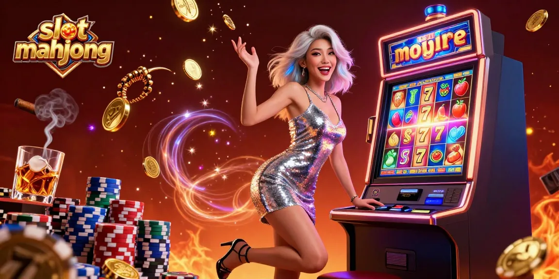 Experience thrilling wins in slot mahjong with this vibrant casino celebration scene bursting with excitement and dynamic details.
