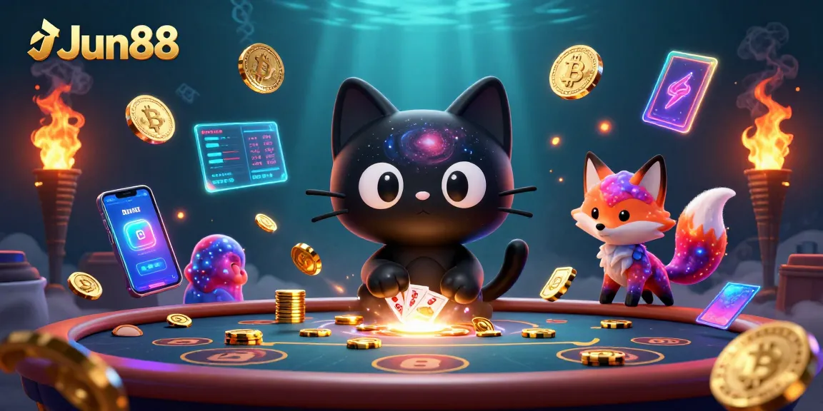 Join the excitement at JJun88 with unique games and stunning graphics in this dynamic casino scene.