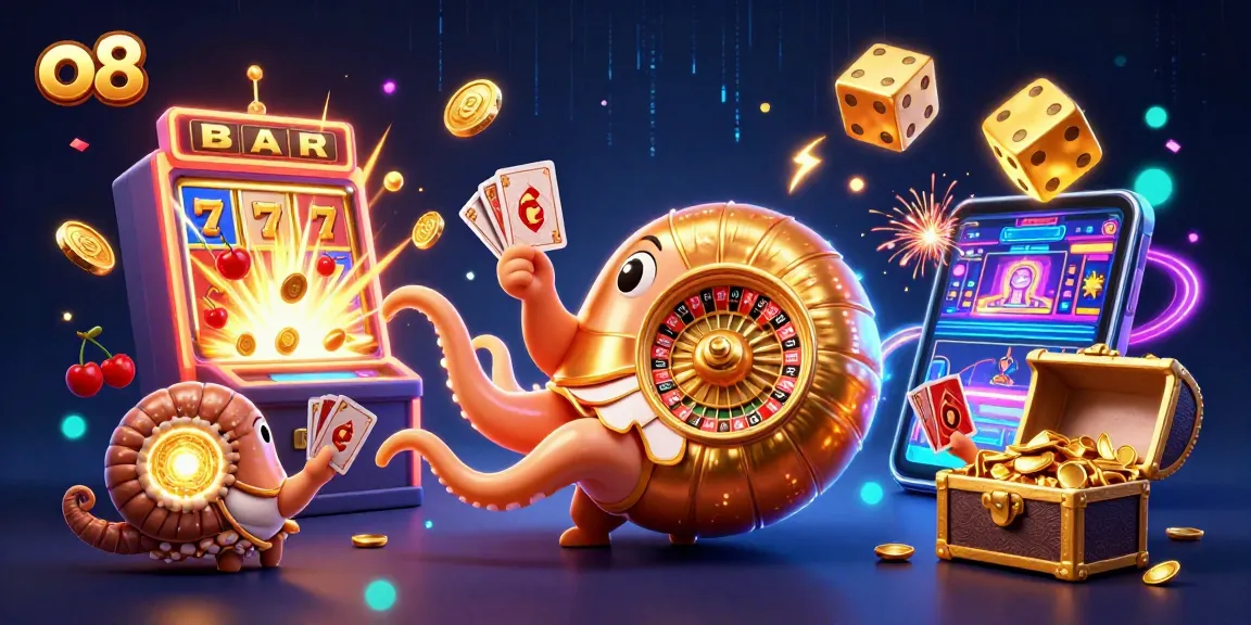Experience thrilling gaming at o8, with a magical nautilus and dynamic casino elements.
