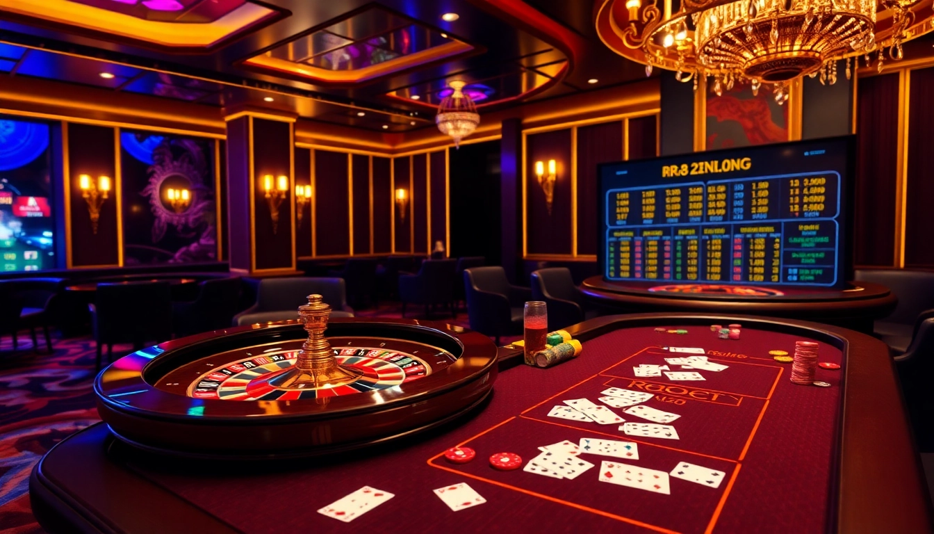 Experience thrilling games at RR88 with professional casino tables and vibrant winning moments.