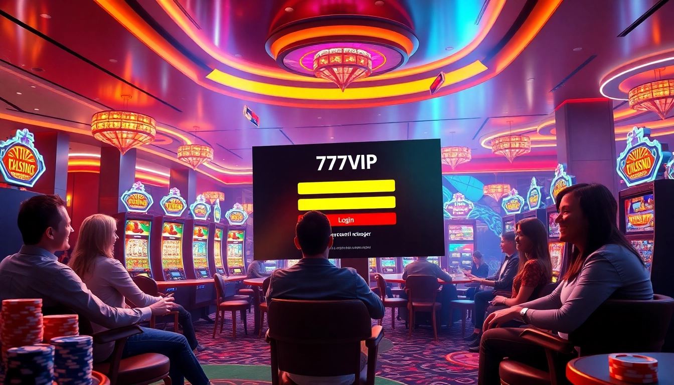 Experience the excitement of 777VIP Login with vibrant casino visuals and immersive gameplay elements.