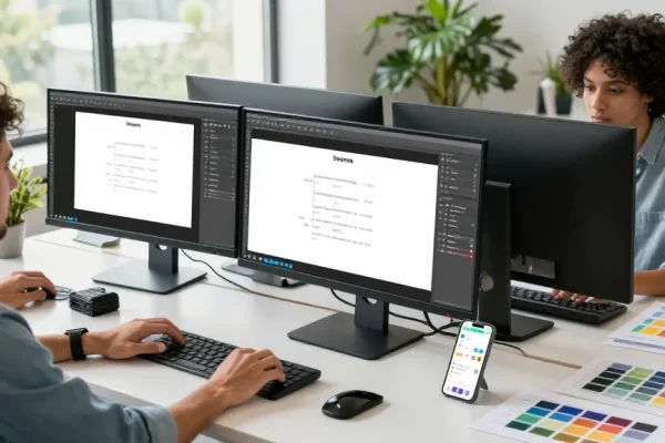 Snipaste官网 featured in a professional workspace where team collaborates using advanced screenshot tools for enhanced productivity.